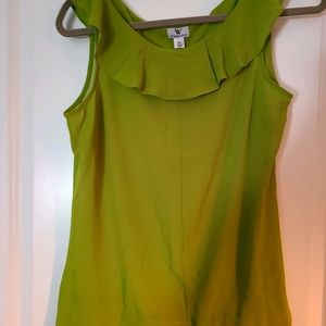 Lime green dressy  tanks medium